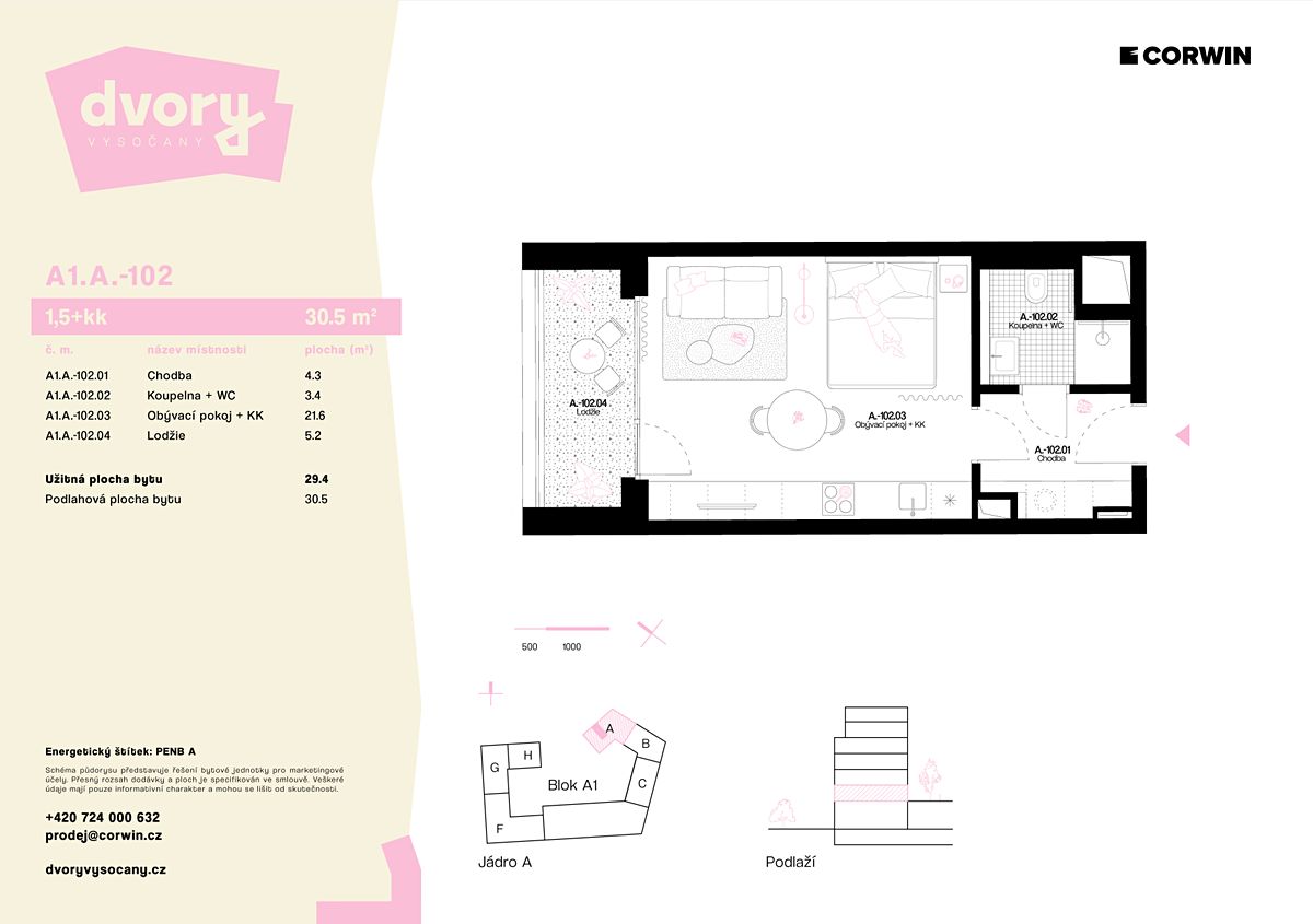 Prodej bytu 1+kk 31 m² – fotografie 2