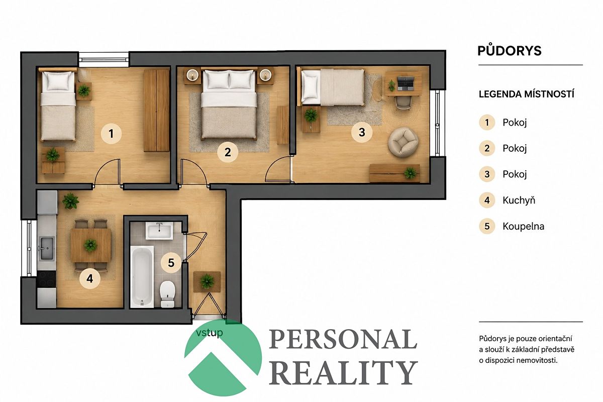Prodej bytu 3+1 52 m² – fotografie 3
