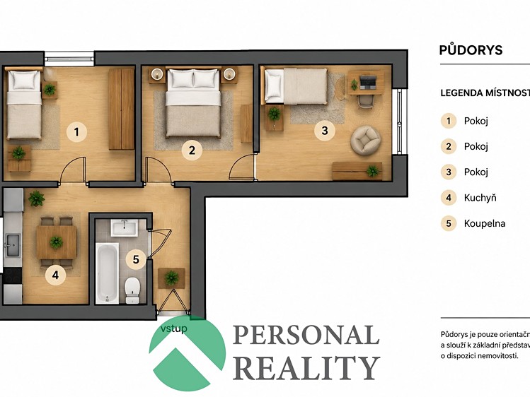 Wohnung 3+1 zum Kauf, 52 m² (3 von 22)