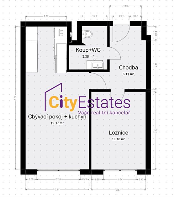 Prodej bytu 2+kk 40 m² – fotografie 4