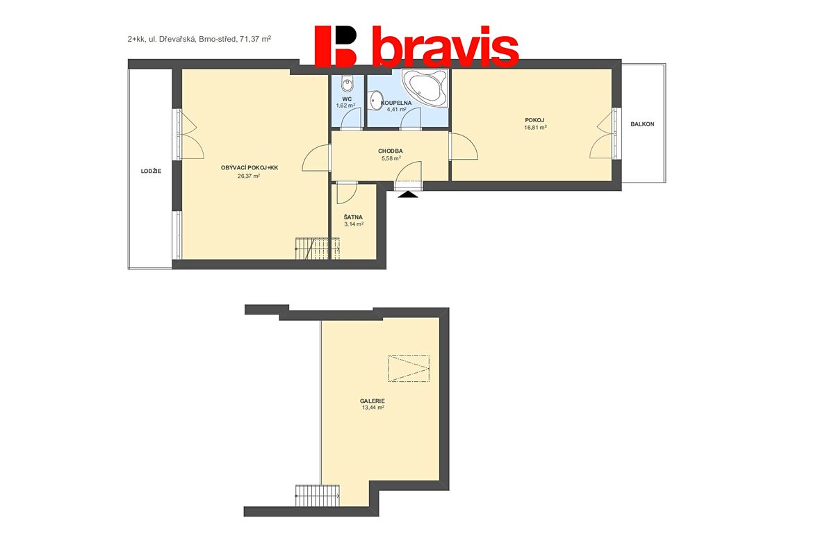 Pronájem bytu 2+kk 89 m² – fotografie 5