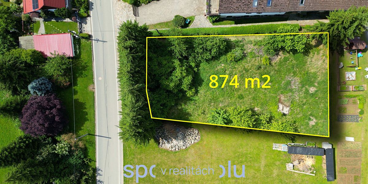 Prodej stavebního pozemku 874 m² – fotografie 2