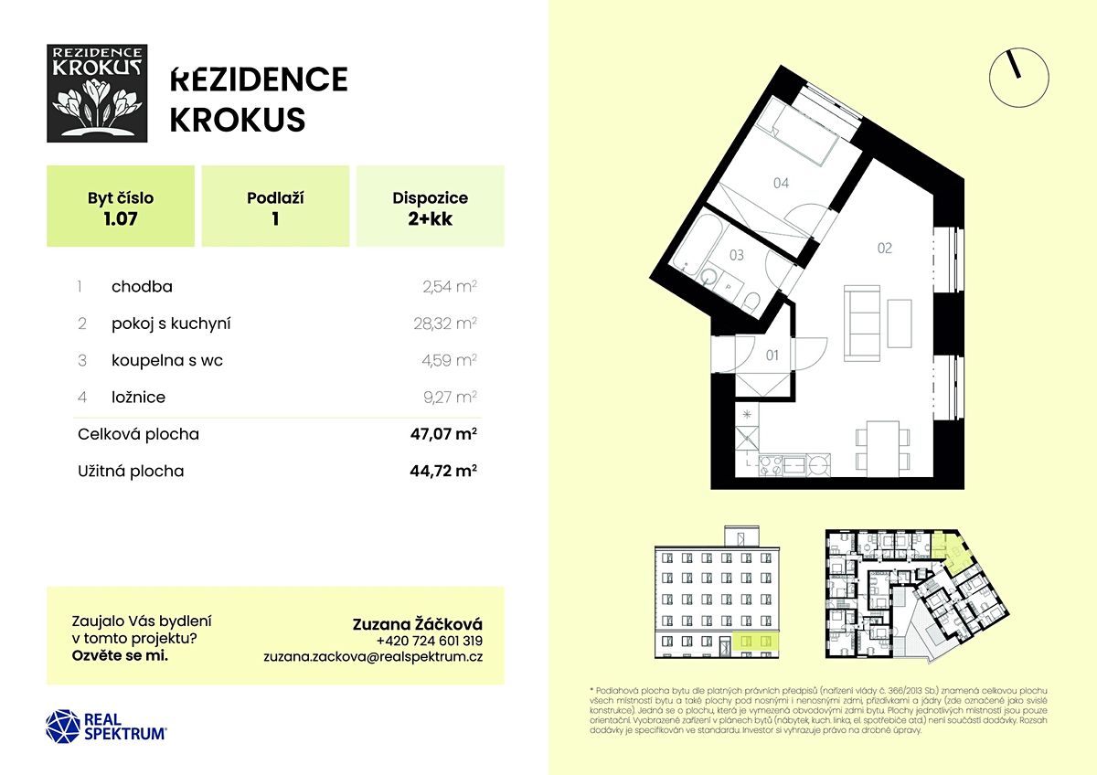 Prodej bytu 2+kk 45 m²