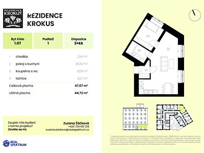 Prodej bytu 2+kk 45 m²