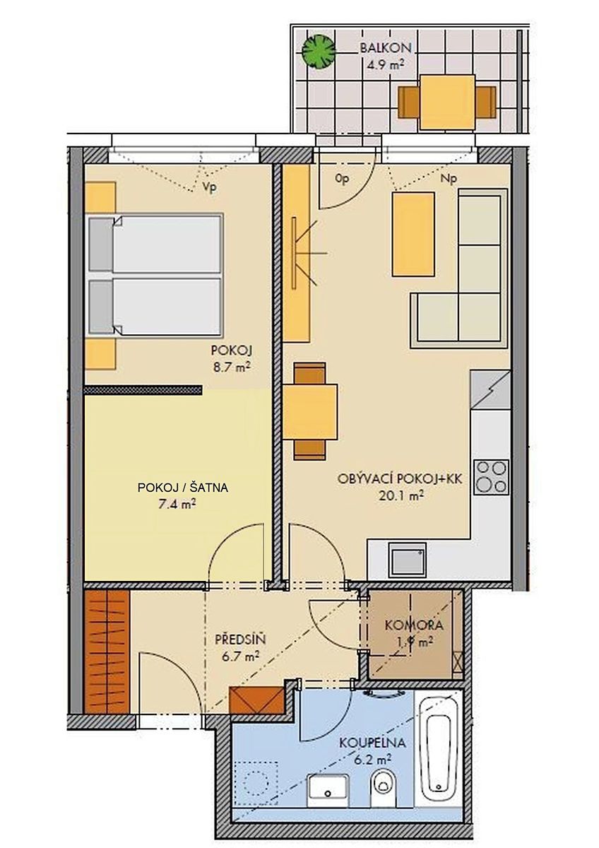 Prodej bytu 2+kk 58 m² – fotografie 2