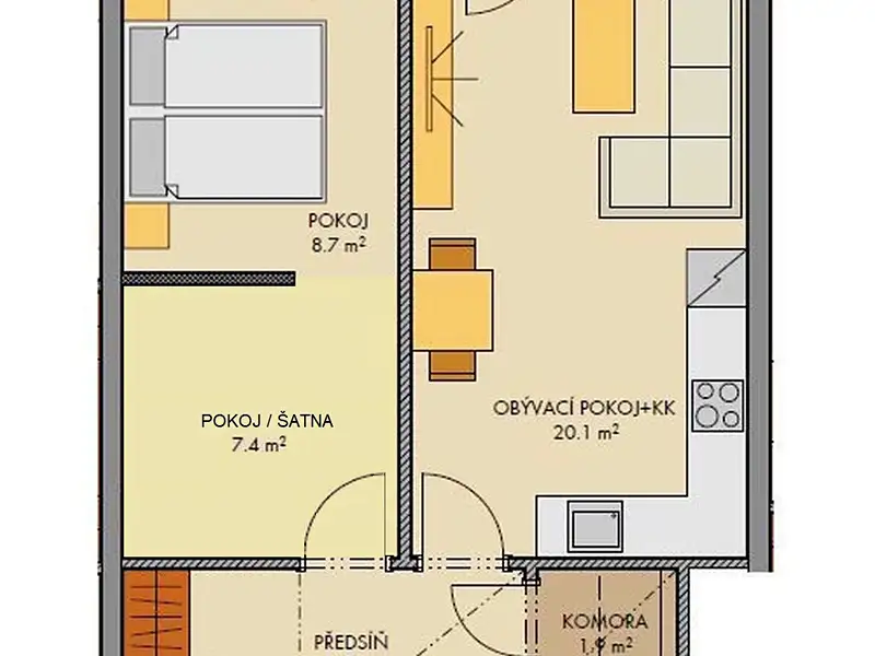Prodej bytu 2+kk 58 m², Praha – náhled fotky 2