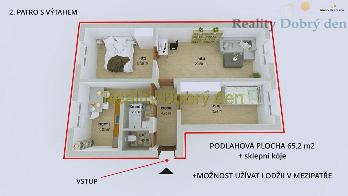 Prodej bytu 3+1 65 m² – fotografie 2