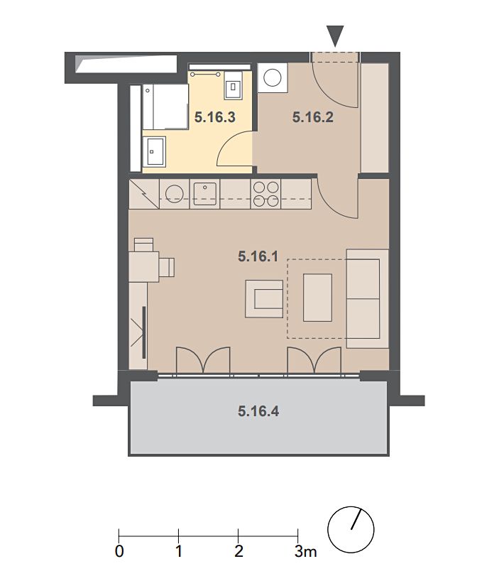 Pronájem bytu 1+kk 38 m²