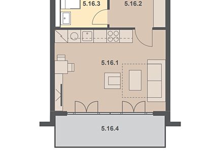 Pronájem bytu 1+kk 38 m²