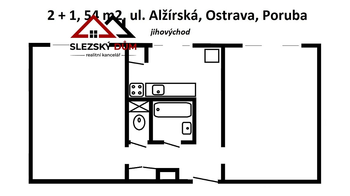 Pronájem bytu 2+1 54 m² – fotografie 2