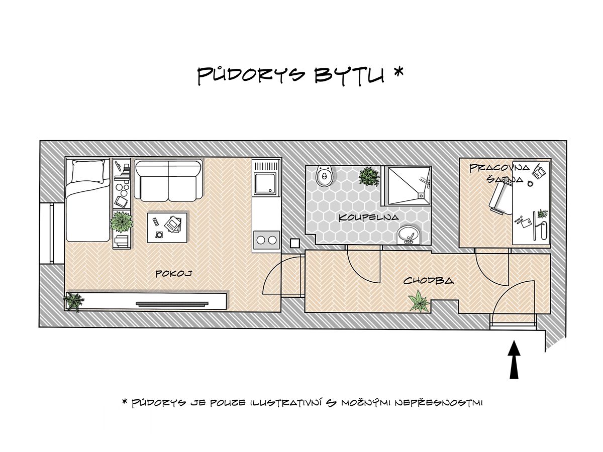 Prodej bytu 1+kk 37 m² – fotografie 2
