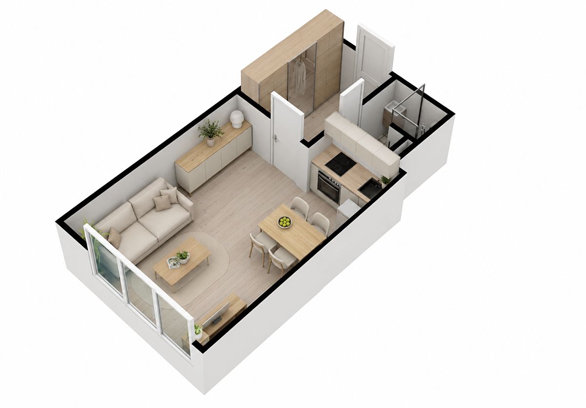 Pronájem bytu 1+kk 23 m² – fotografie 3