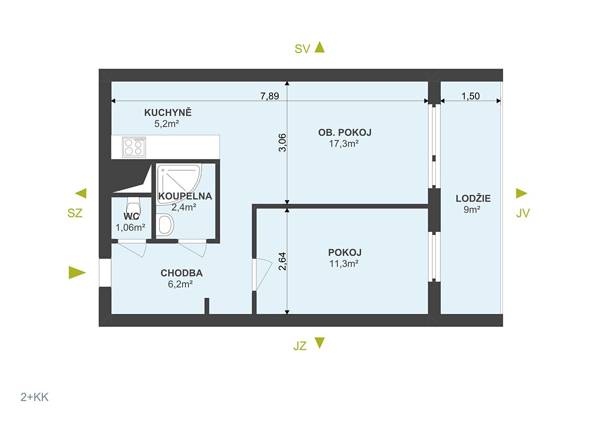 Prodej bytu 2+kk 55 m² – fotografie 4