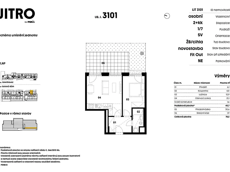 Prodej bytu 2+kk 44 m², Praha – náhled fotky 2