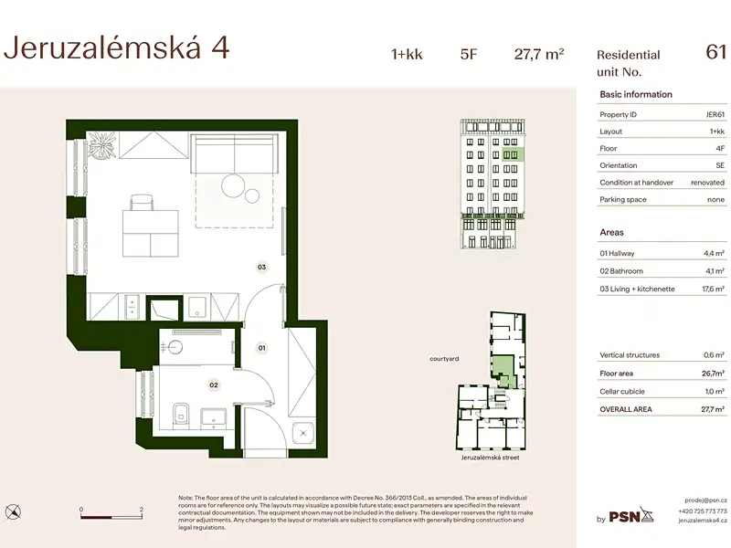 Prodej bytu 1+kk 26 m², Praha – náhled fotky 3