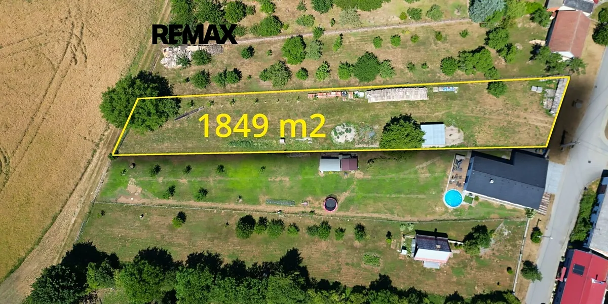 Prodej stavebního pozemku 1849 m²