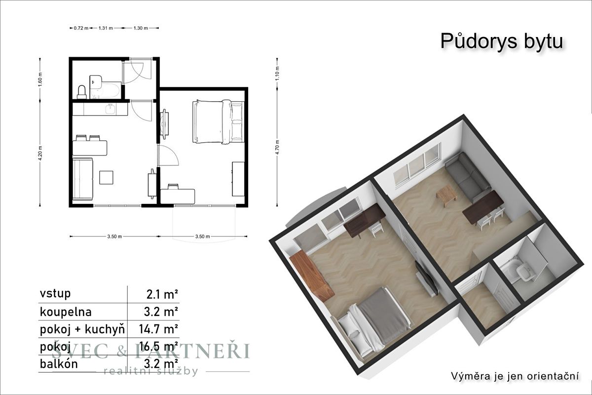 Prodej bytu 2+kk 40 m² – fotografie 5