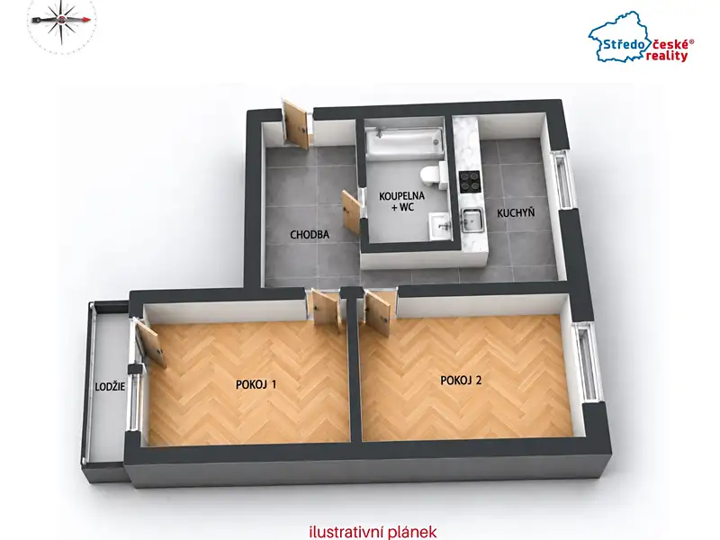 Prodej bytu 2+1 52 m², Praha – náhled fotky 3