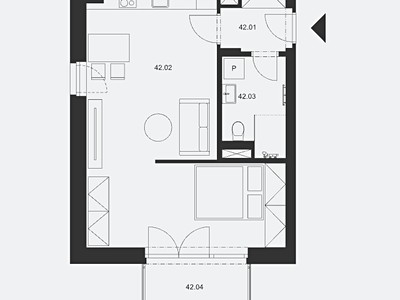 Wohnung 1+kk zum Kauf, 47 m² (3 von 7)