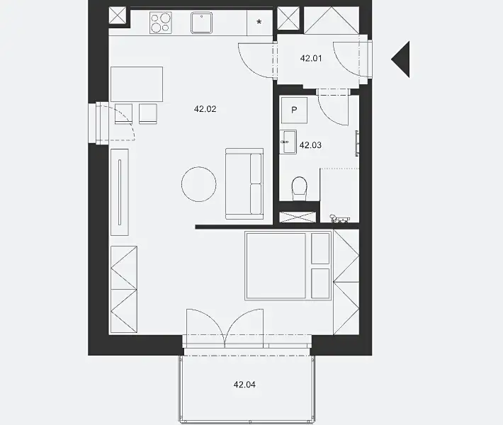 Prodej bytu 1+kk 47 m², Hořovice – náhled fotky 3