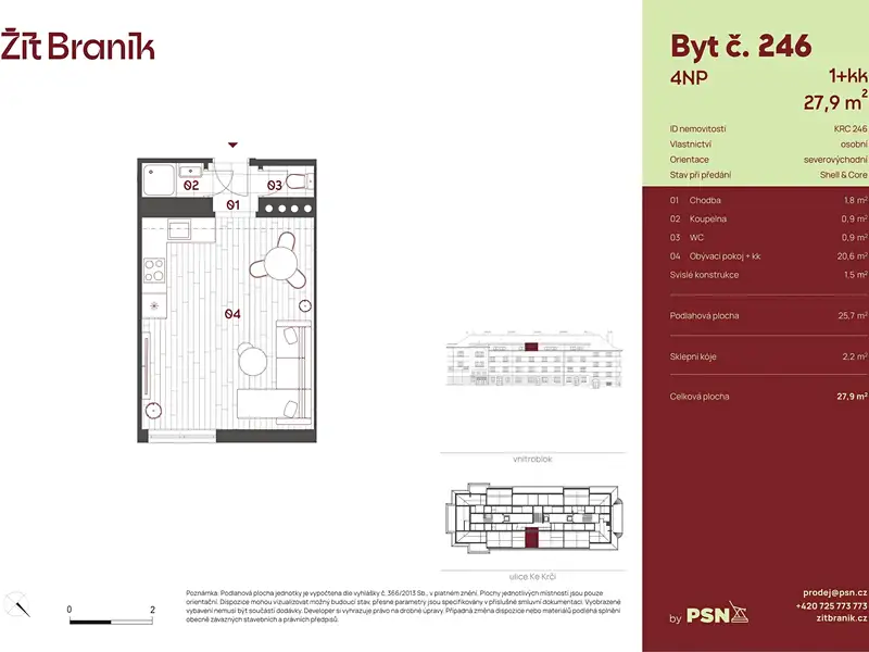 Prodej bytu 1+kk 24 m², Praha – náhled fotky 2