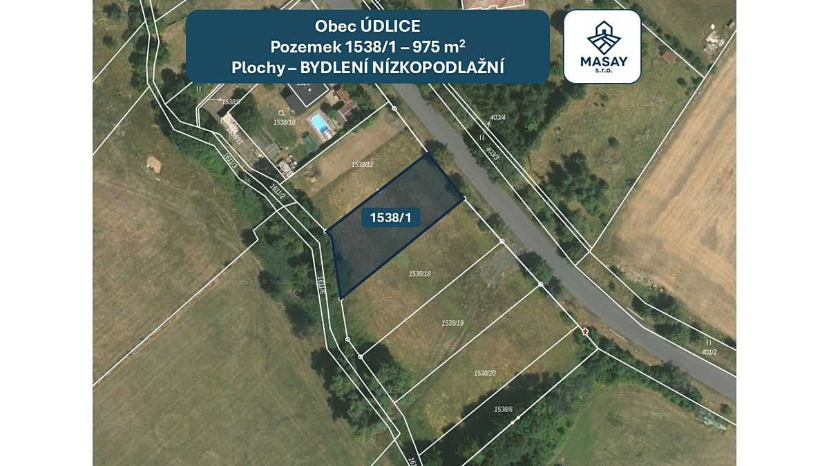 Prodej stavebního pozemku 975 m²
