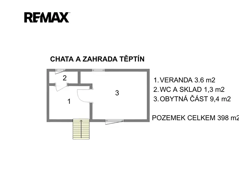 Prodej chaty 14 m², pozemek 398 m², Kamenice – náhled fotky 2