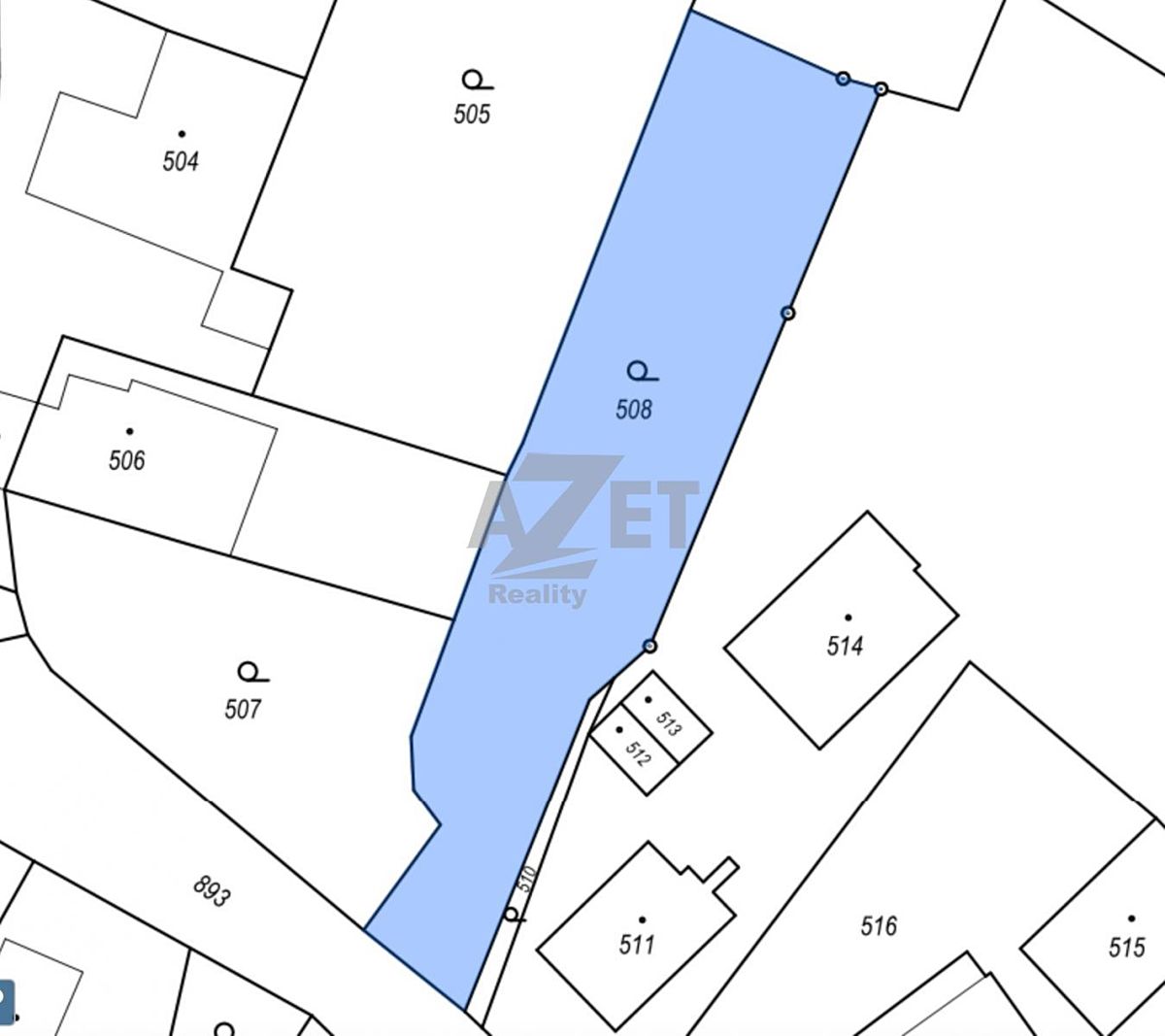 Prodej stavebního pozemku 1229 m² – fotografie 3