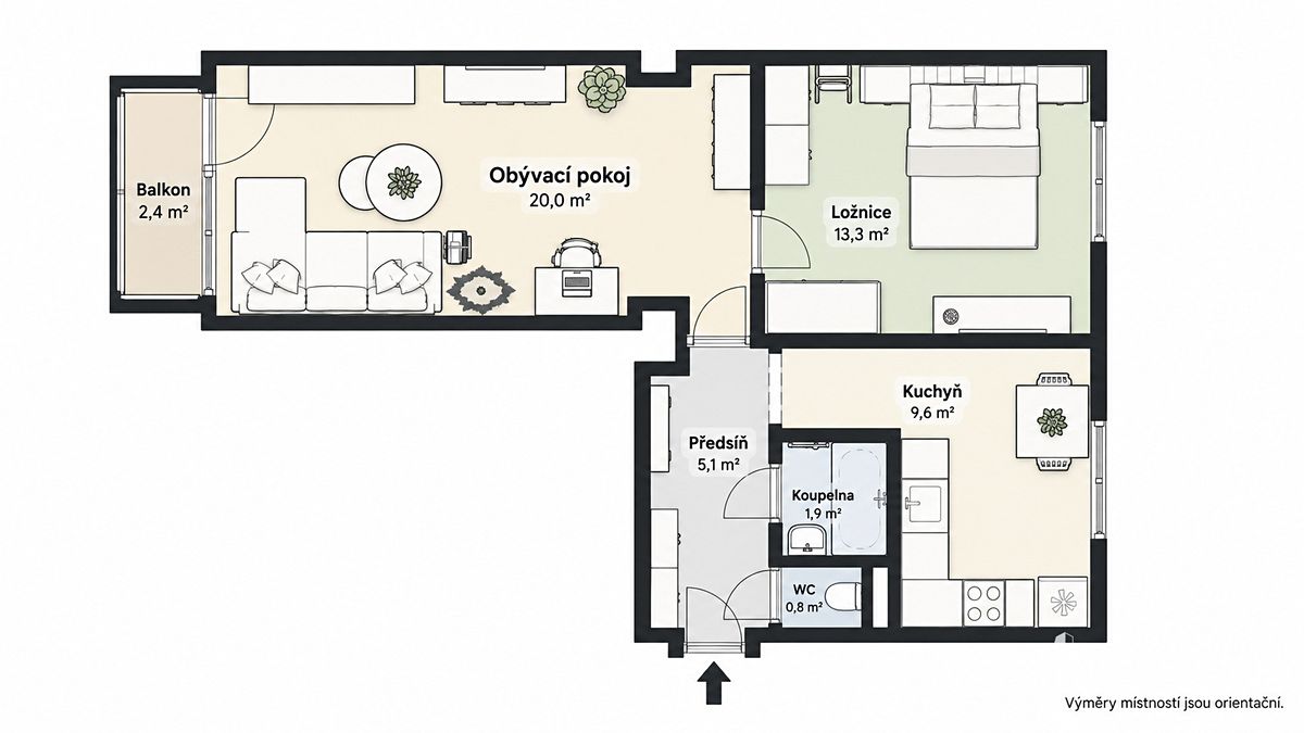 Prodej bytu 2+1 53 m² – fotografie 4