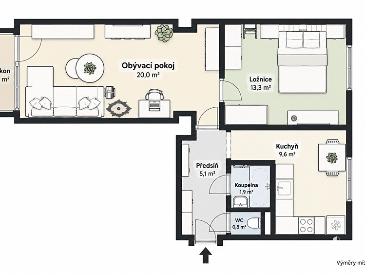Prodej bytu 2+1, 53 m² (4 z 38)