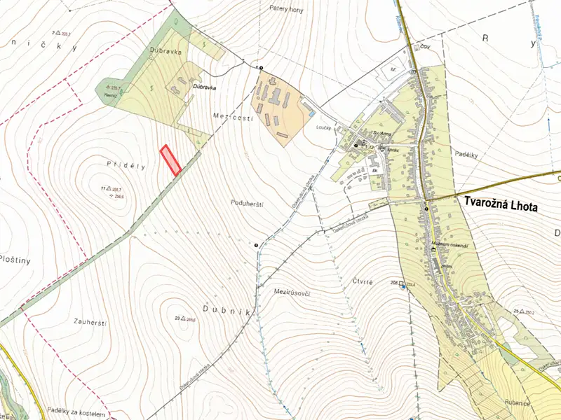 Prodej pole 4852 m², Tvarožná Lhota – náhled fotky 2