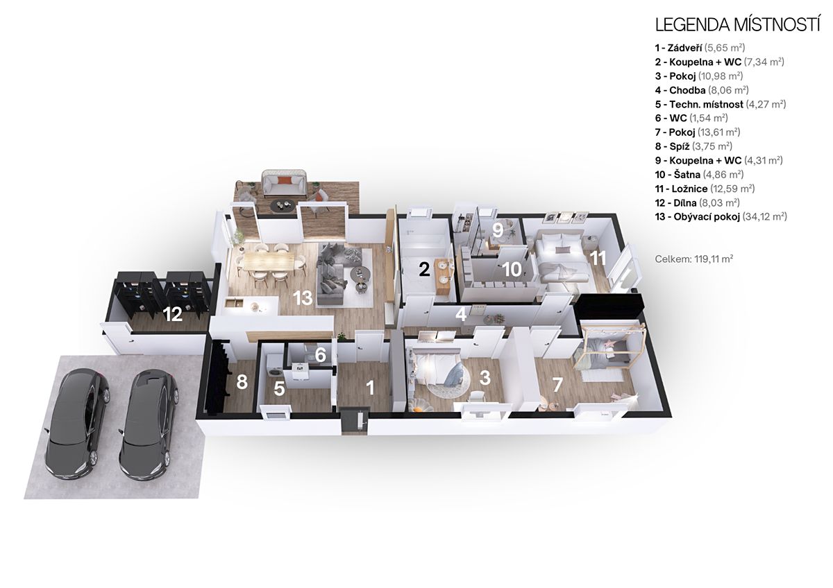 Prodej rodinného domu 111 m², pozemek 1552 m² – fotografie 4