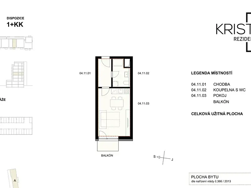 Pronájem bytu 1+kk 27 m², Hradec Králové – náhled fotky 3
