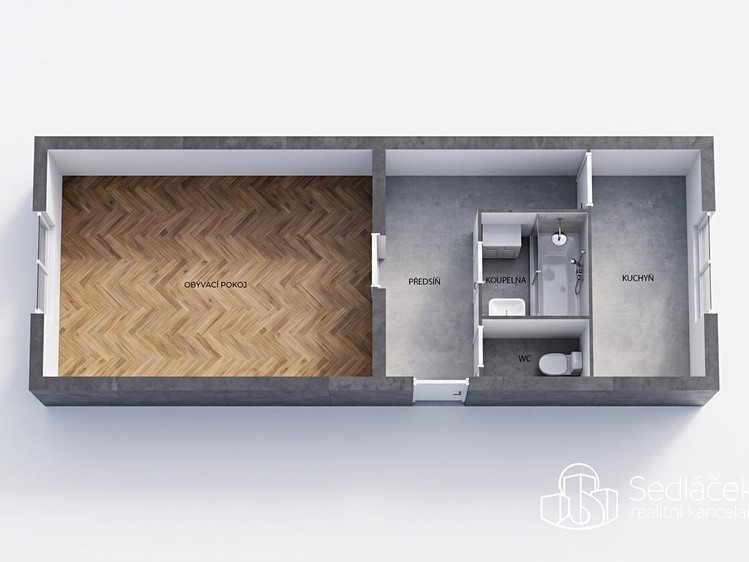 Wohnung 1+1 zum Kauf, 35 m² (3 von 3)