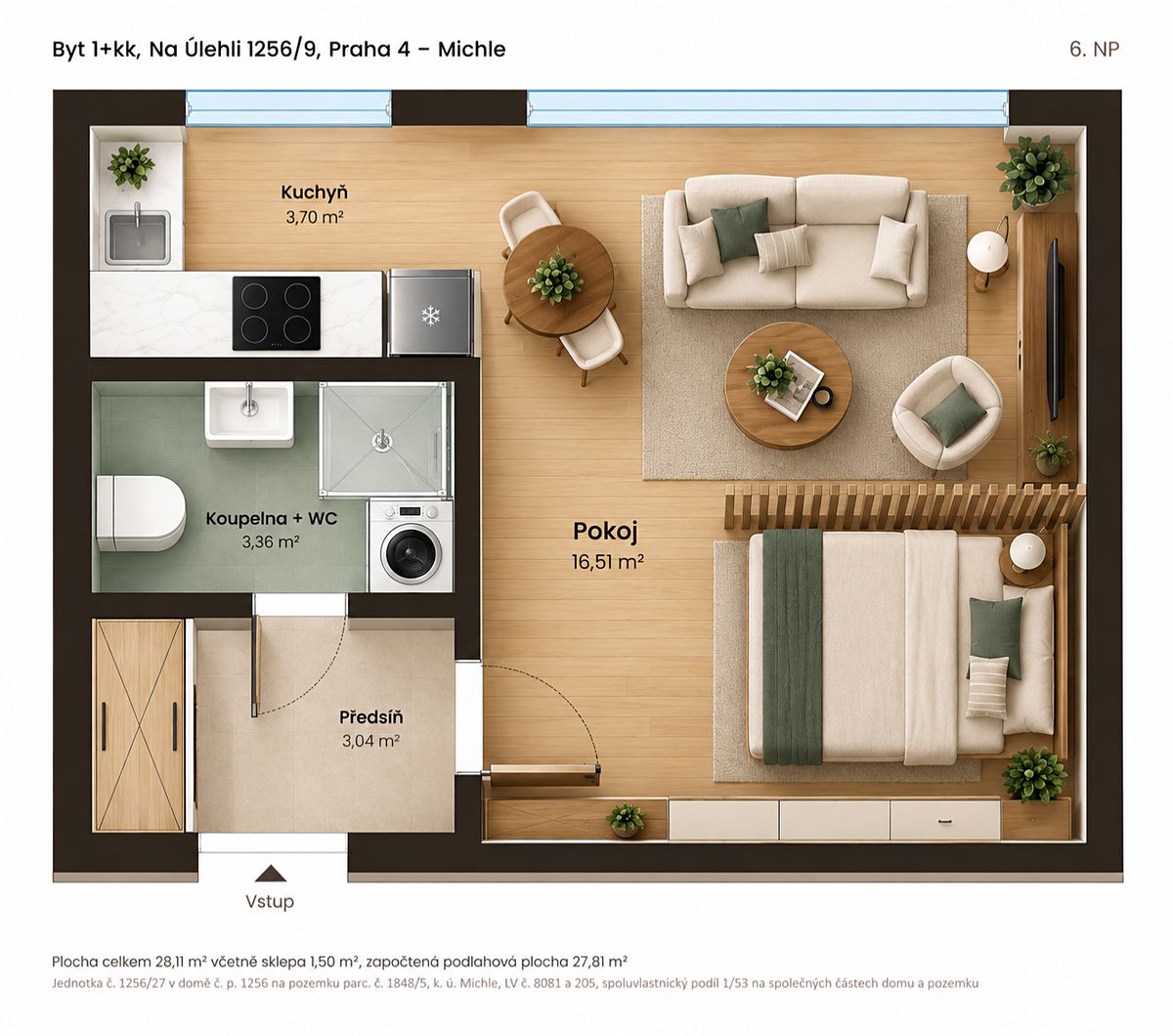 Prodej bytu 1+kk 28 m² – fotografie 2