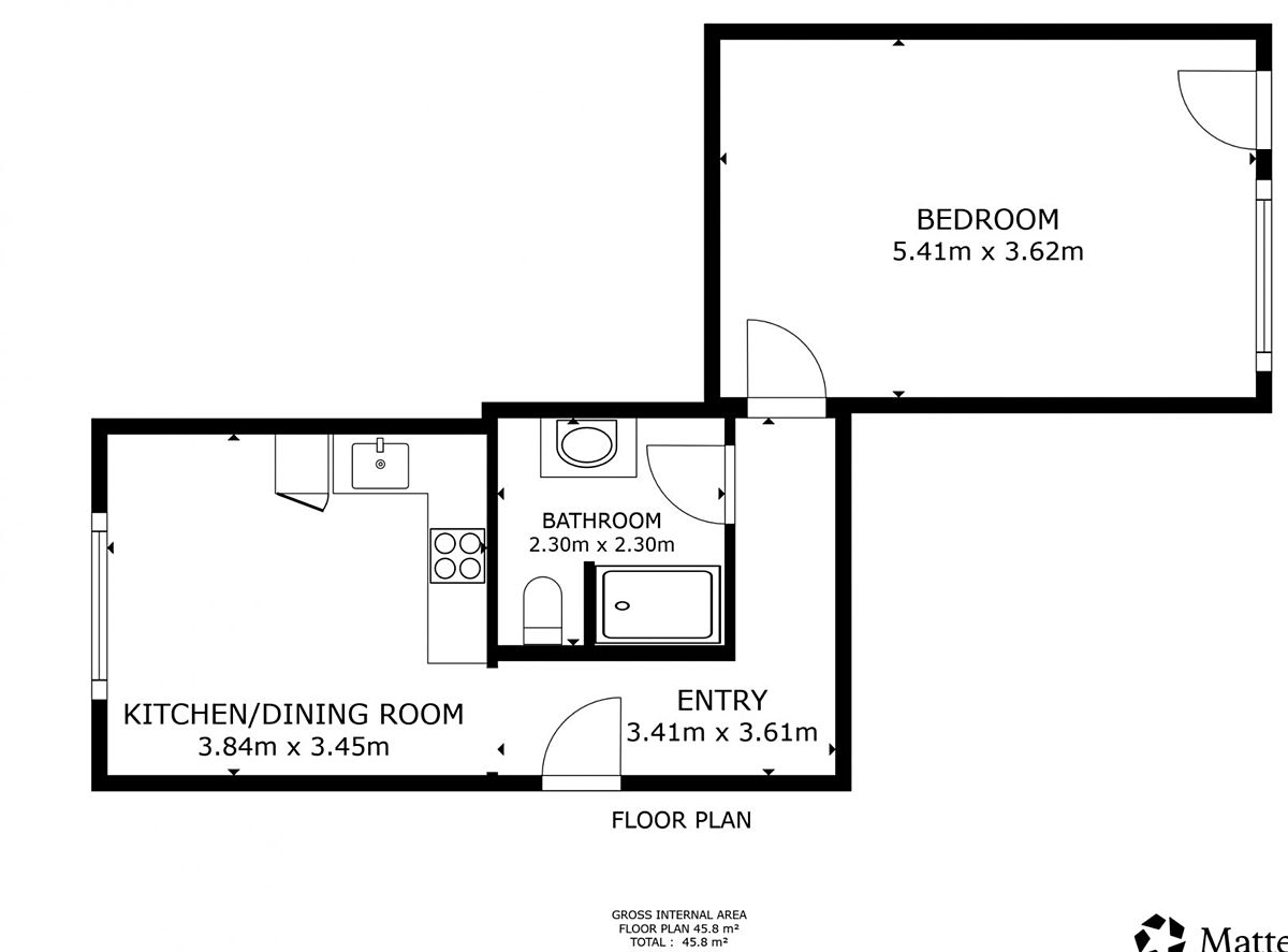 Pronájem bytu 2+kk 43 m² – fotografie 5