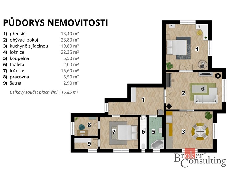 Квартира 3+1 на продаж, 110 м² (3 з 26)