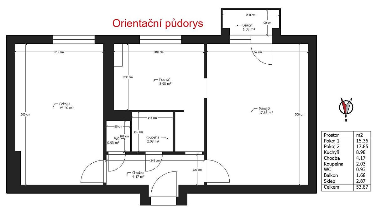 Prodej bytu 2+1 54 m² – fotografie 3