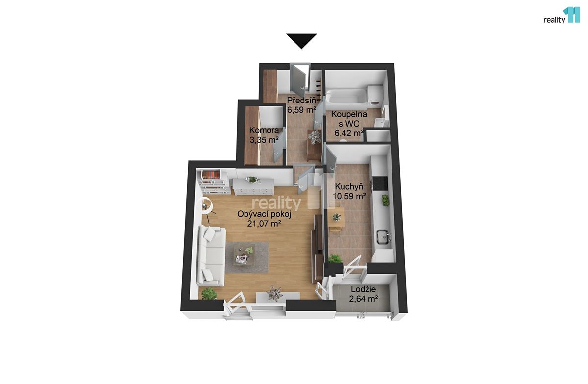 Prodej bytu 1+1 50 m² – fotografie 3
