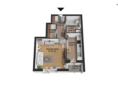 Prodej bytu 1+1, 50 m² (3 z 12)