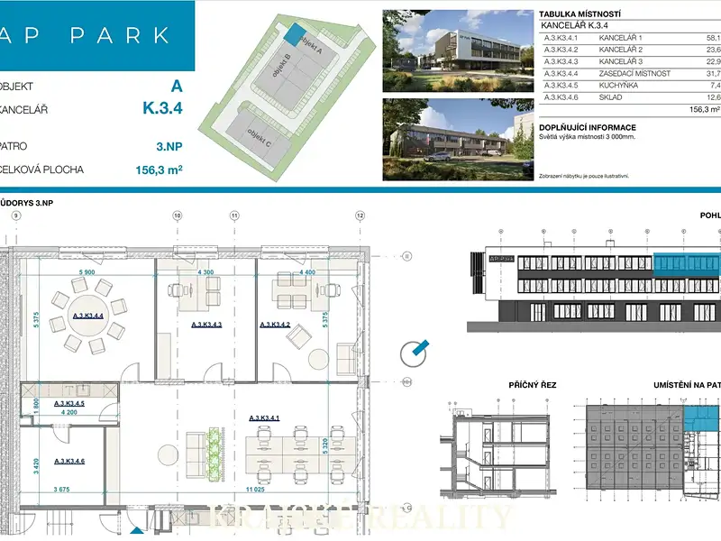 Pronájem kanceláře 156 m², Zastávka – náhled fotky 2