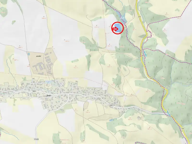 Prodej pole 8401 m², Jedlí – náhled fotky 3