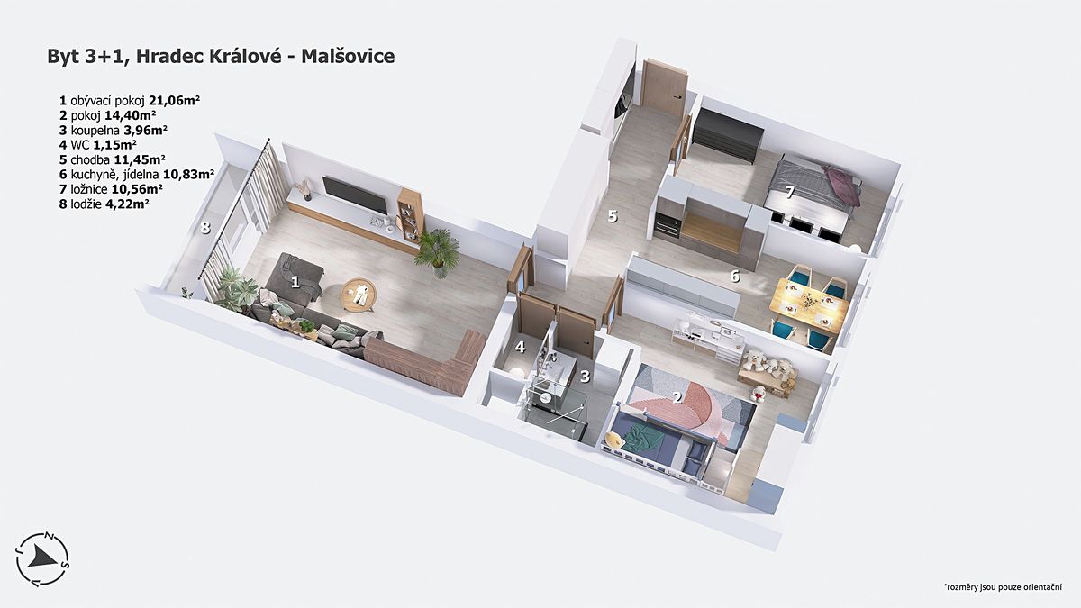 Prodej bytu 3+1 79 m² – fotografie 3