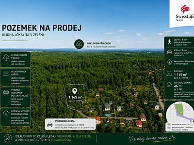 Prodej stavebního pozemku 1165 m²