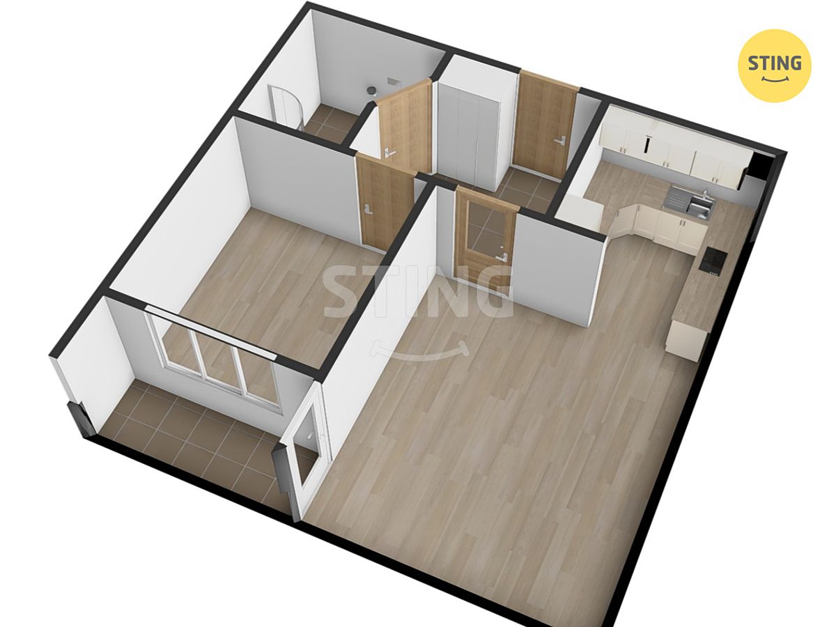 Pronájem bytu 2+kk 50 m² – fotografie 3