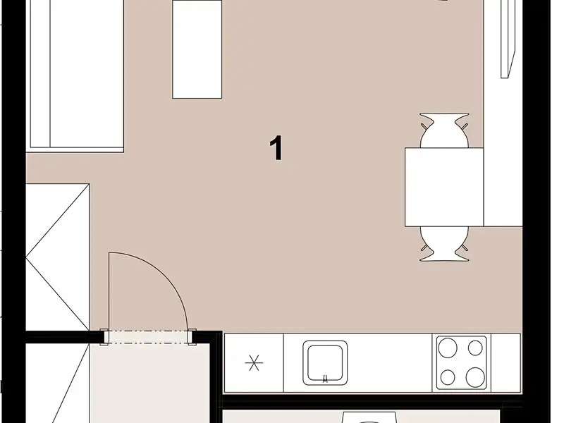 Prodej bytu 1+kk 33 m², Praha – náhled fotky 2
