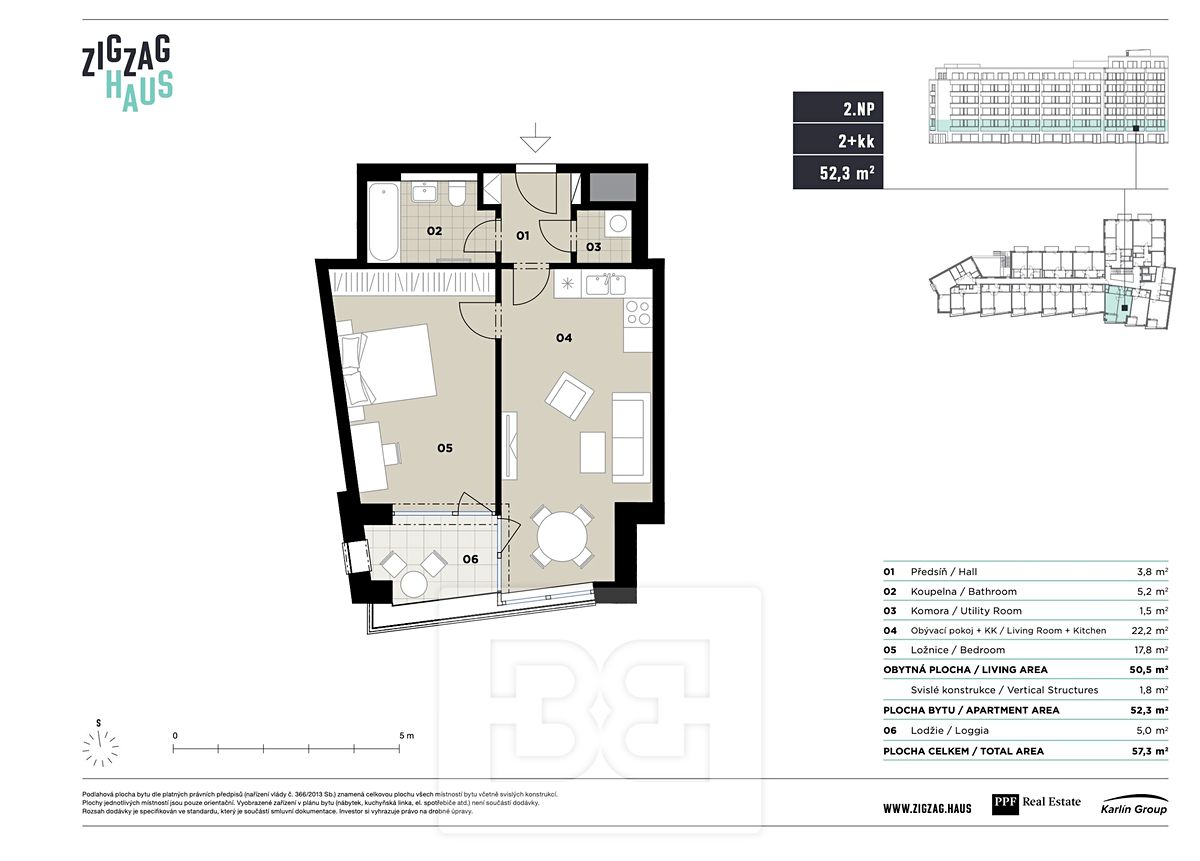 Prodej bytu 2+kk 57 m² – fotografie 3