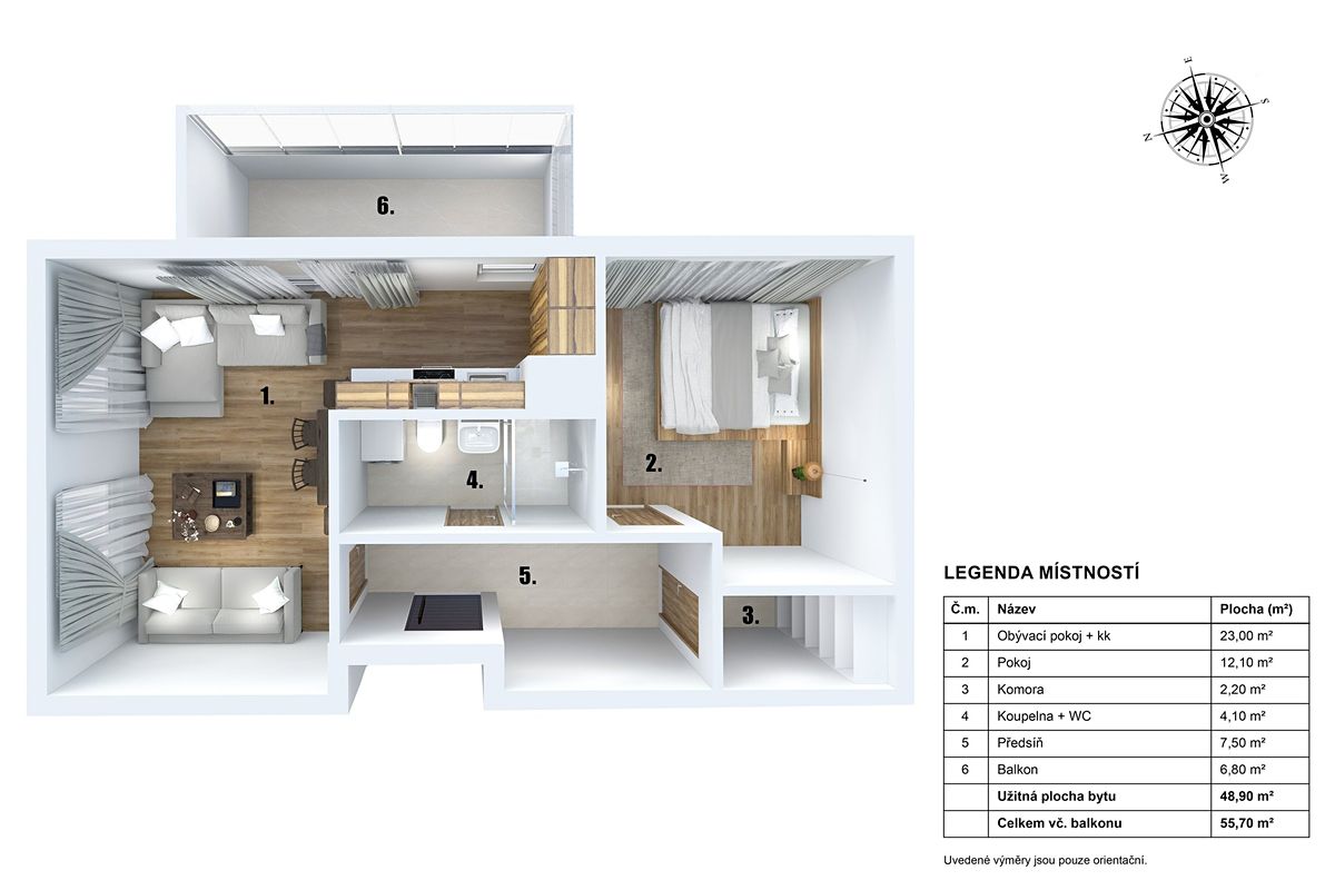 Prodej bytu 2+kk 62 m² – fotografie 4