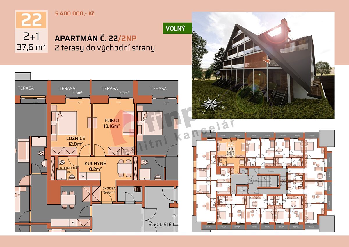 Prodej bytu 2+1 38 m²
