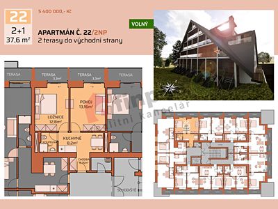 Prodej bytu 2+1 38 m²